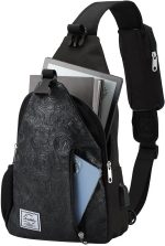 d'yallee 15.4" Sling Bag for Men Crossbody Shoulder Chest Bags Nylon for Travel Gym Sport Hiking with USB Charger Port … - Image 2